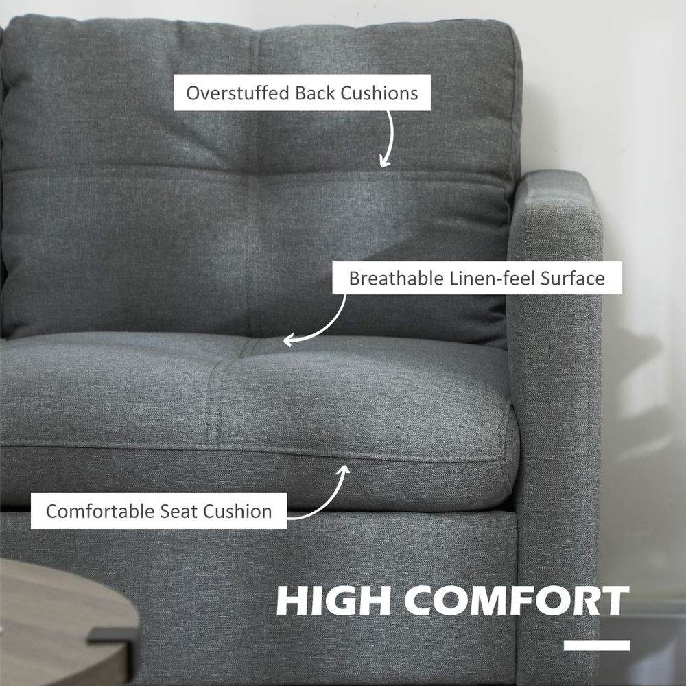 Modern Upholstered Loveseat Sofa – 2-Seater Settee for Living Room or Bedroom