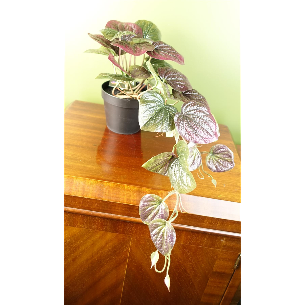 35cm Realistic Purple Potted Pothos Plant - Artificial Trailing Design