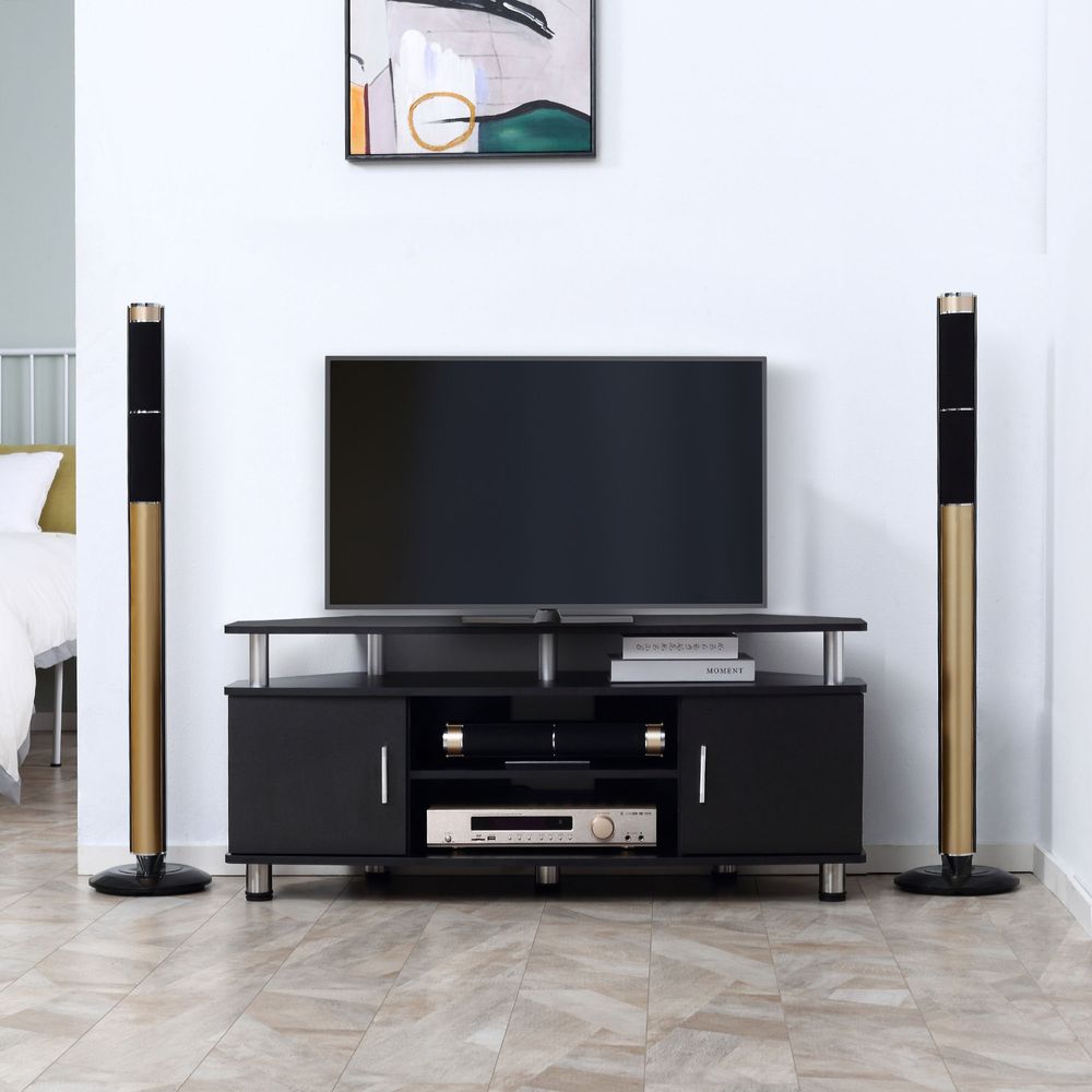 TV Unit Cabinet with Storage Shelves and Cupboard for Entertainment Centre