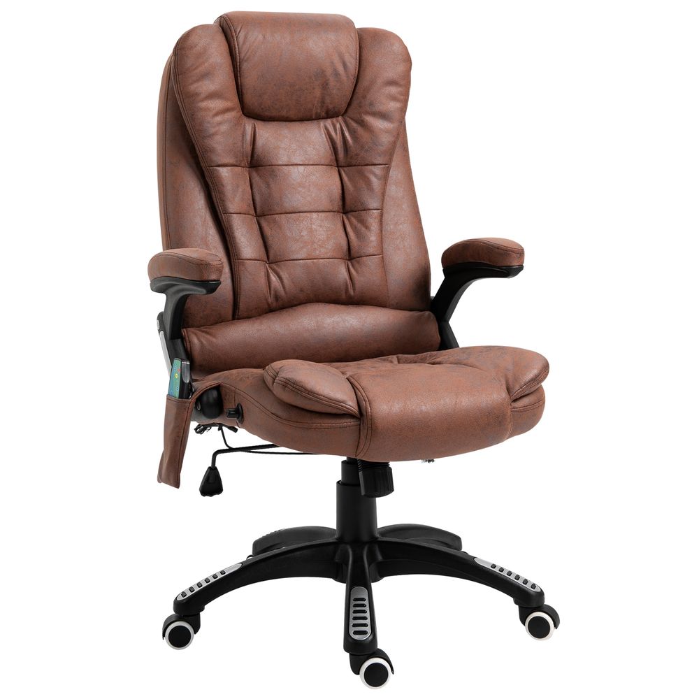 Brown Executive Reclining Chair with Heating and Massage Points for Ultimate Relaxation