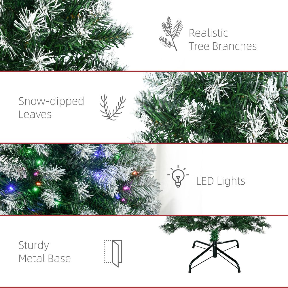 5FT Pre-Lit Artificial Christmas Tree for Holiday Décor with 250 Colourful LED Lights