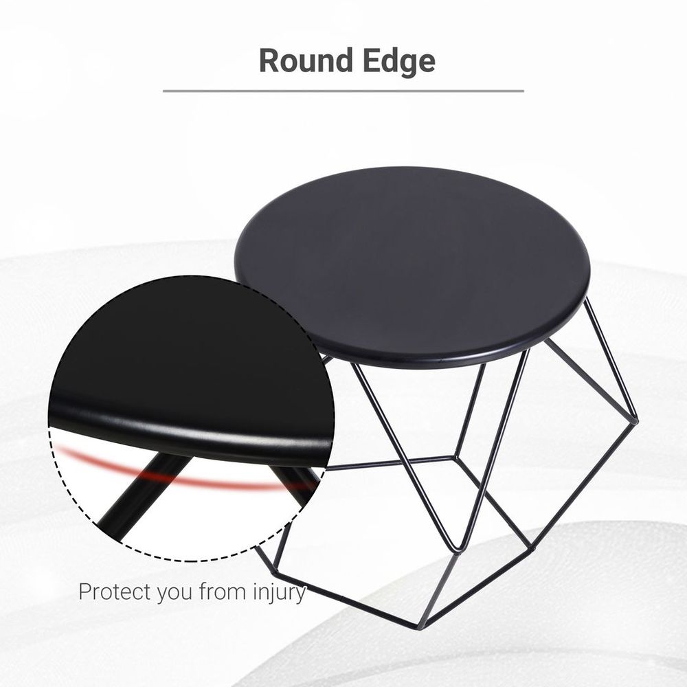 Nordic Minimalist Style Steel Side Table for Modern Living Room Decor