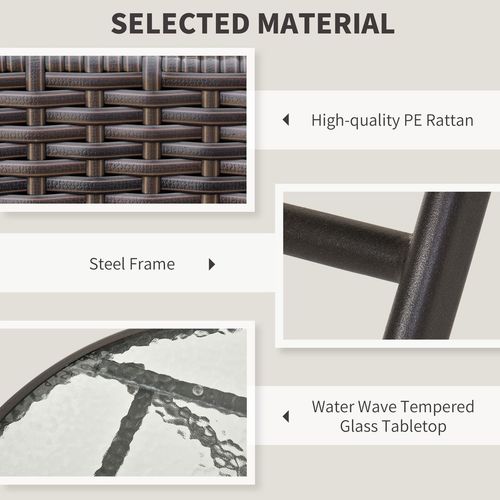 Chic 3-Piece Folding Wicker Rattan Bistro Set - Perfect for Patio Elegance!