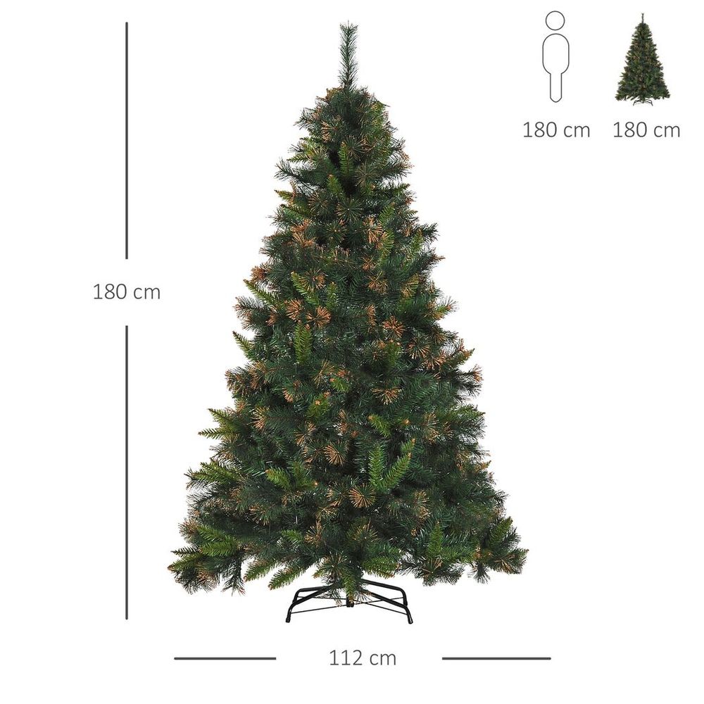 6FT Pre-Lit Artificial Spruce Christmas Tree for Holiday Décor with Stand