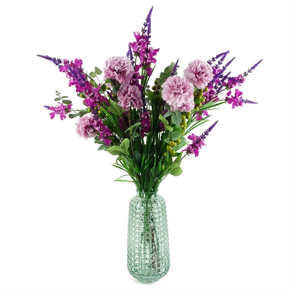 Pack of 6 x 70cm Pink Artificial Carnation Stems - 24 Flowers