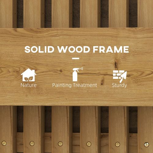 Wall-Mounted Wooden Garden Planters with Trellis for Versatile Planting