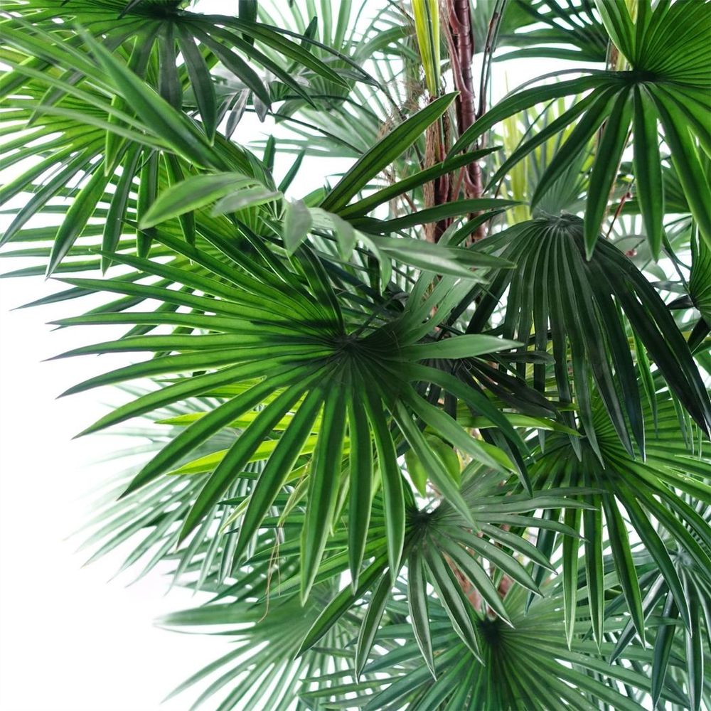 120cm Artificial Fan Palm Tree - Perfectly Crafted Faux Plant for Tropical Home Decor