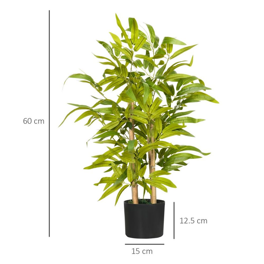 60cm Potted Artificial Bamboo Tree: Ideal for Desk, Indoor & Outdoor