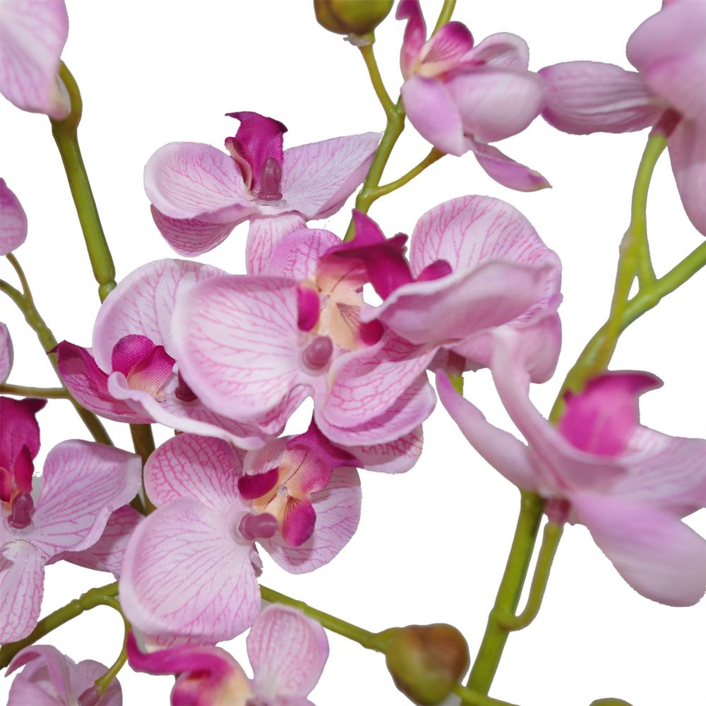 60cm Artificial Orchid with Three Stems in Pink, Realistic Luxury Plant for Home Decor