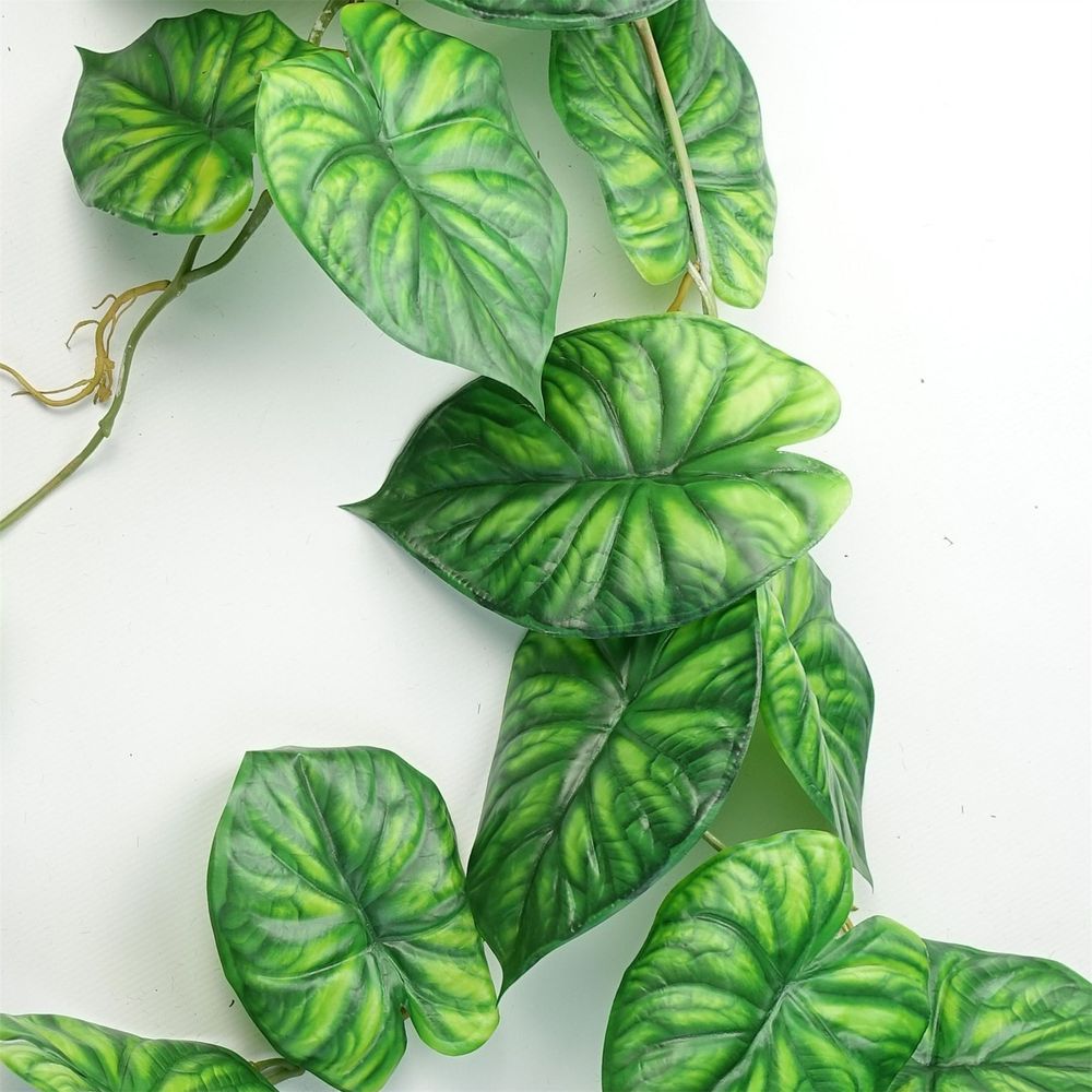 120cm Artificial Trailing Alocasia Dragon Scale Plant - Realistic Natural Look