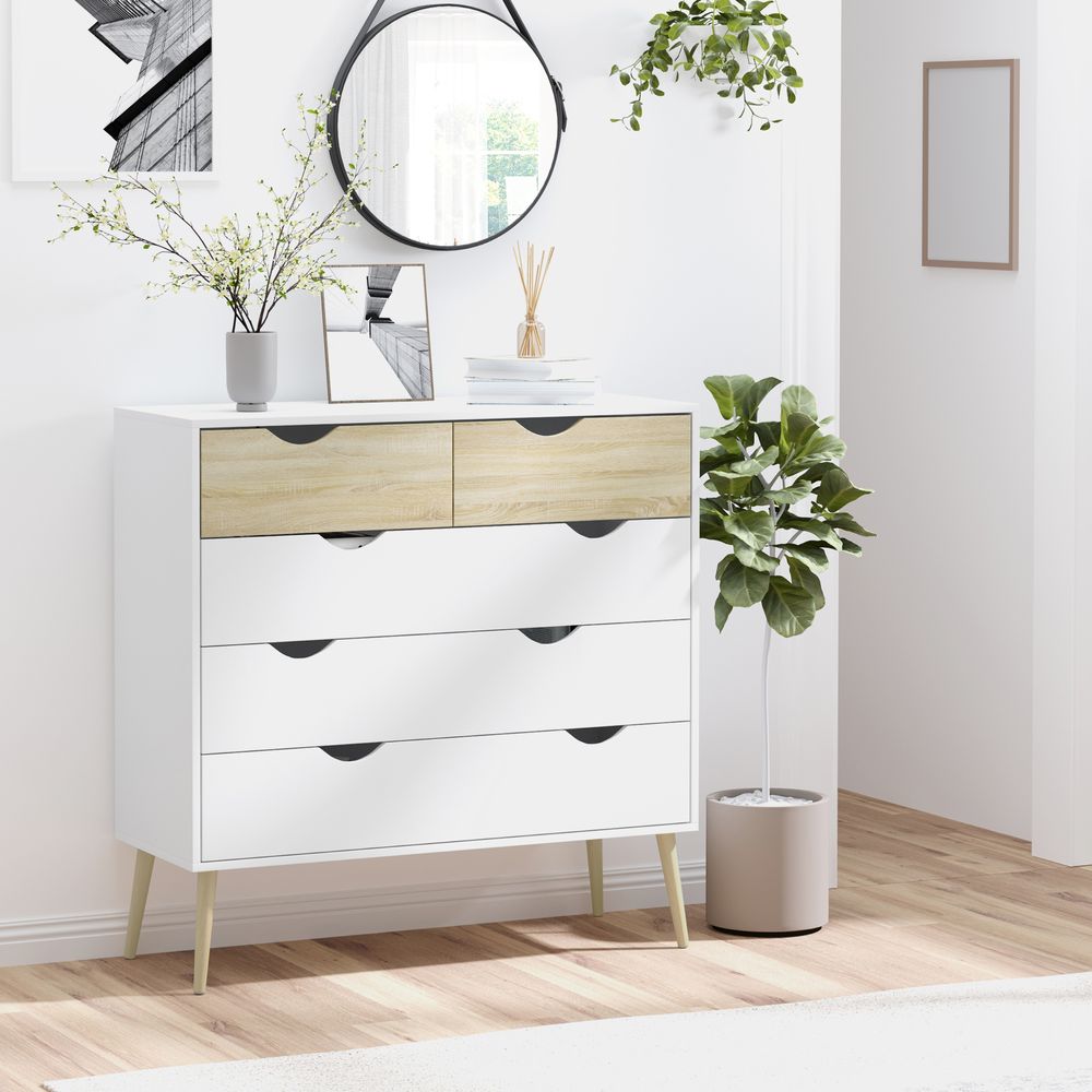 5-Drawer Storage Unit, Elegant Chest of Drawers for Organising Bedroom Essentials
