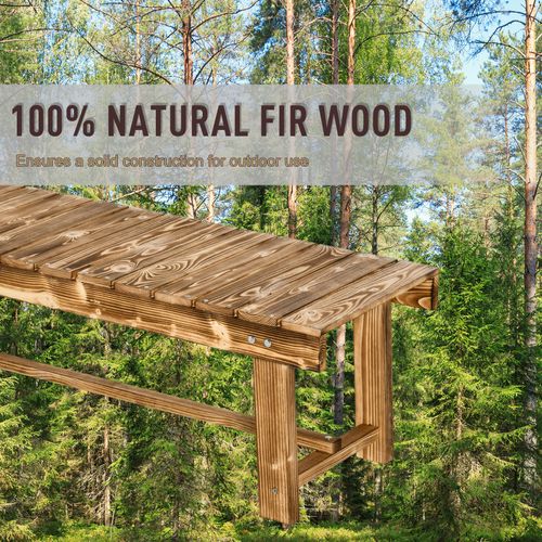 Elegant Wooden 2-Seater Garden Bench - Perfect Patio Loveseat for All Spaces