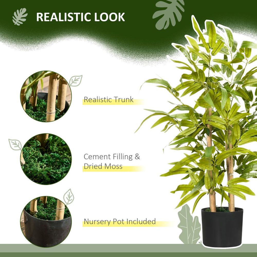 60cm Potted Artificial Bamboo Tree: Ideal for Desk, Indoor & Outdoor