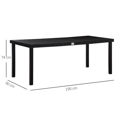 8-Person Outdoor Dining Table - Stylish Aluminium & Water-Resistant Design