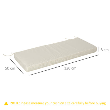 Cream White 2-Seater Bench Cushion - Ultimate Comfort & Durability