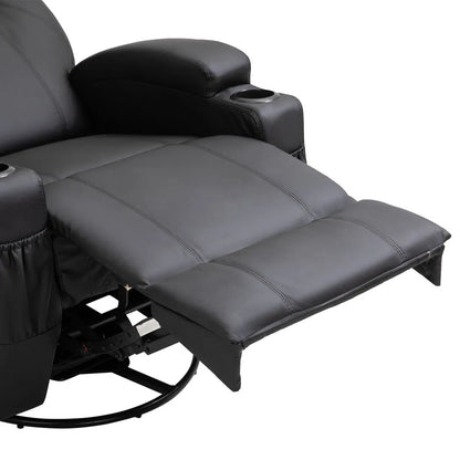 Faux Leather Electric Recliner Sofa Chair - 8-Point Vibration Massage with Remote