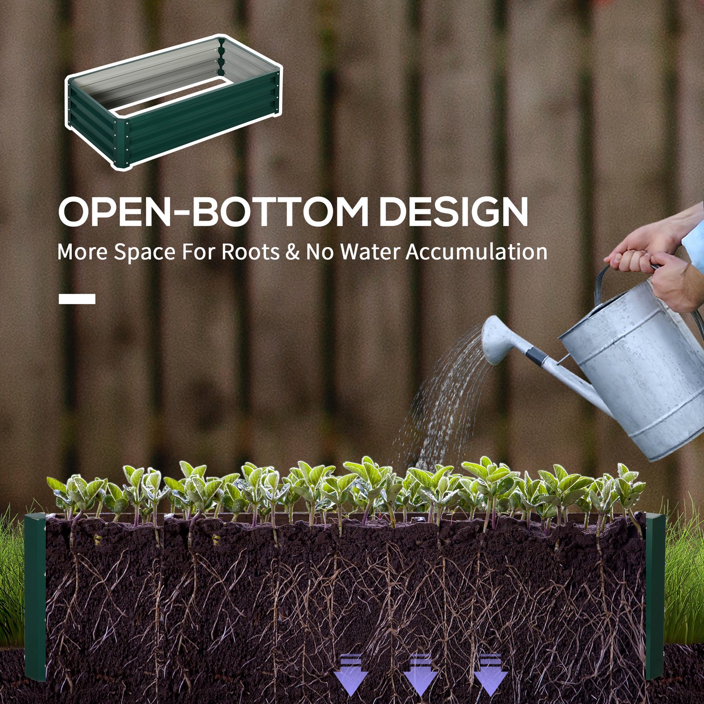 Modular Steel Raised Garden Bed Planter Box for Vibrant Vegetables & Flowers