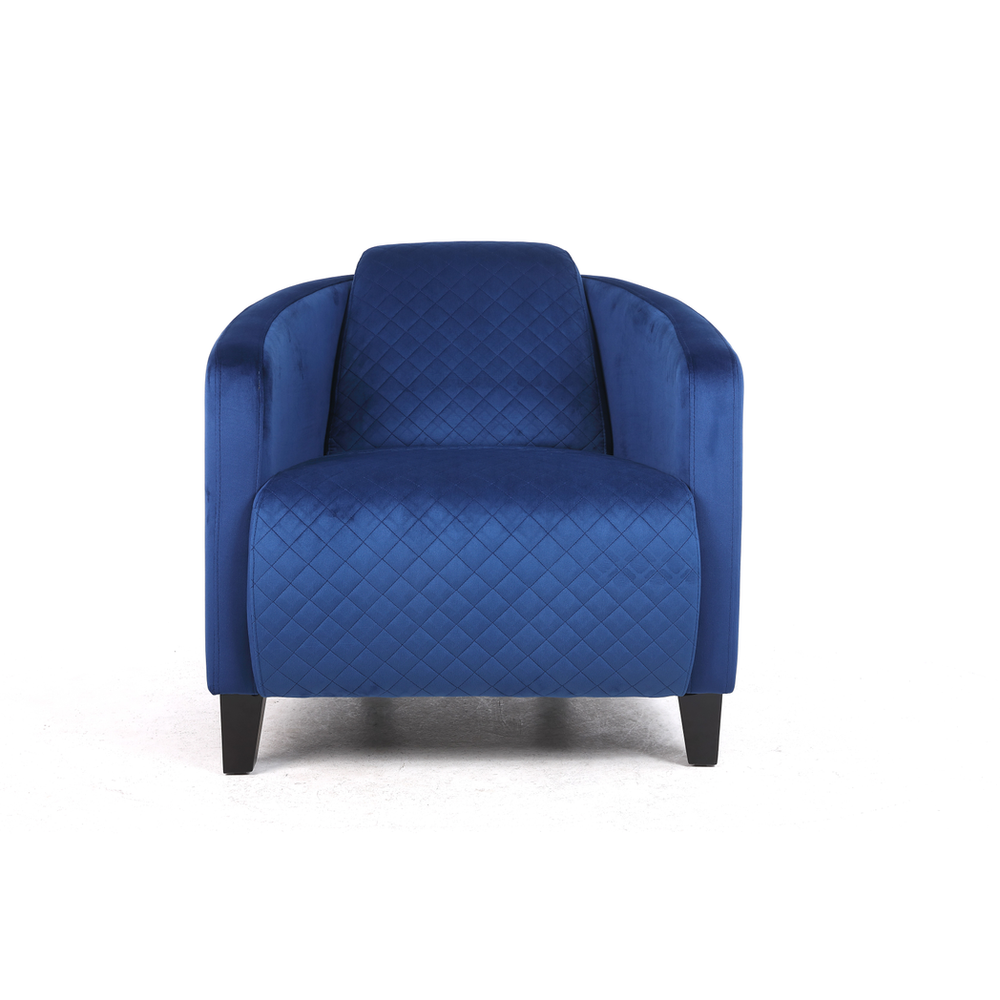 86cm Blue Velvet Armchair, Luxurious and Comfortable Seating