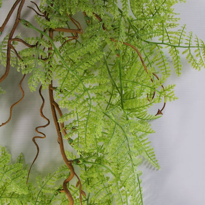 100cm Light Green Hanging Maidenhair Fern Plant - Realistic Artificial Design
