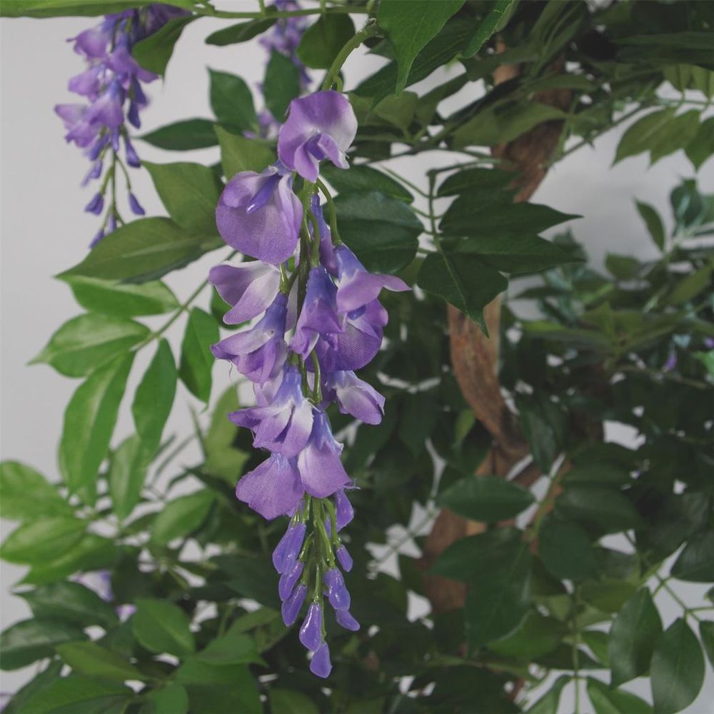 110cm Lifelike Artificial Purple Wisteria Tree for Home and Garden Décor