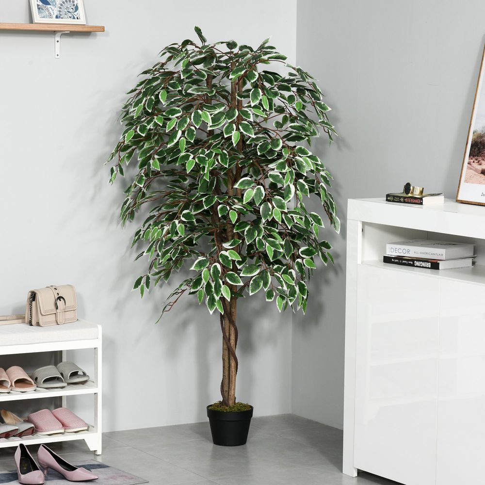 160cm Artificial Ficus Silk Tree with Nursery Pot for Stylish Home Decor