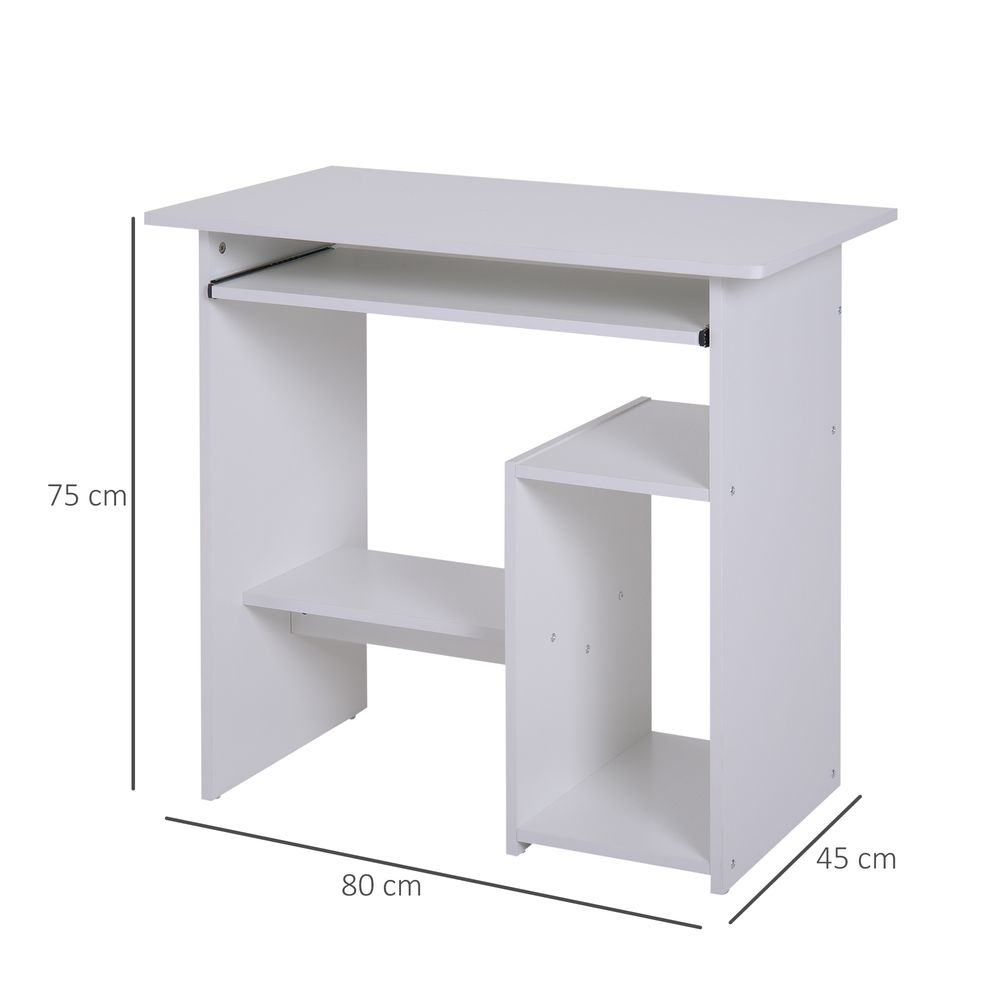 White Computer Desk with 73.5 cm Height, Perfect for Stylish Home Offices