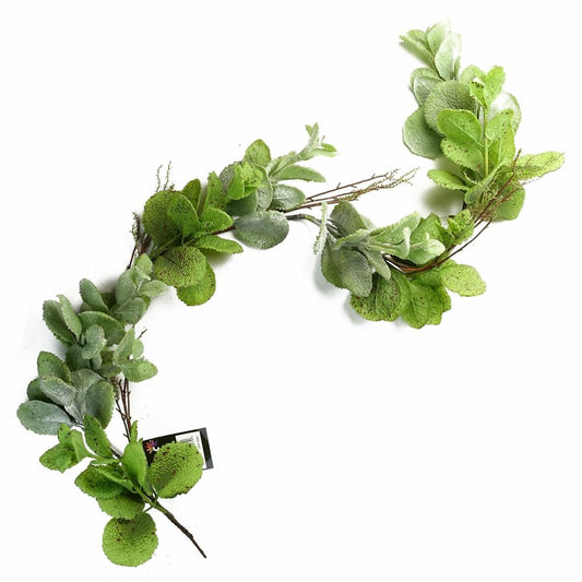 125cm Artificial Mint Leaf Garland, Realistic Trailing Plant for Decorative Hanging