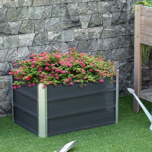 Grey Elevated Garden Bed & Gloves - Create Your Perfect Planting Paradise!