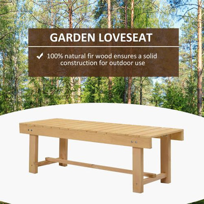 Rustic Fir Wood 2-Seater Patio Bench - Outdoor Elegance Awaits!