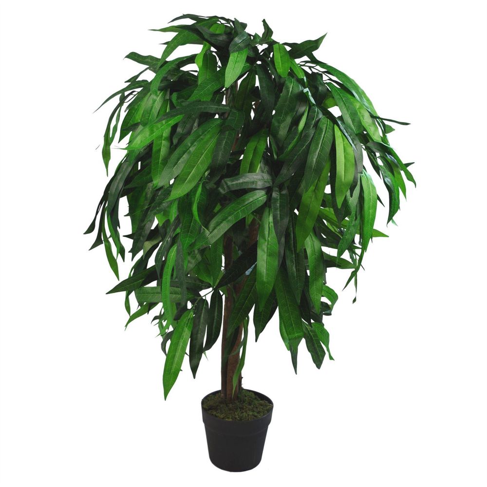 Design UK 80cm Artificial Mango Plant/Tree in Green