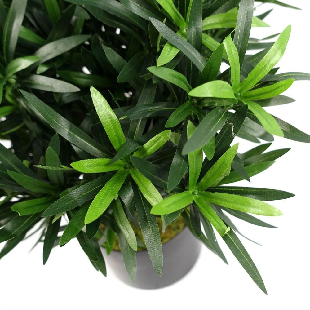 40cm Artificial Podocarpus Bush, Lifelike Greenery for Décor