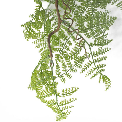 Set of 6 x 100cm Light Green Artificial Hanging Maidenhair Ferns