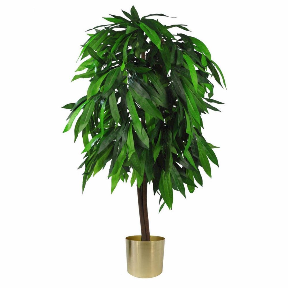 120cm UK Artificial Mango Plant Tree - Lifelike Décor for Home and Garden Spaces