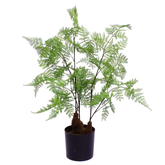 60cm Artificial Fern Plant with Natural Moss Base - Realistic Foliage