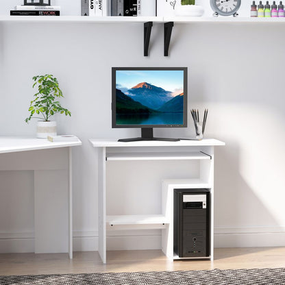 White Computer Desk with 73.5 cm Height, Perfect for Stylish Home Offices