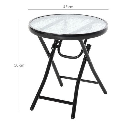 Round Folding Garden Table with Safety Buckle - Elegant & Versatile