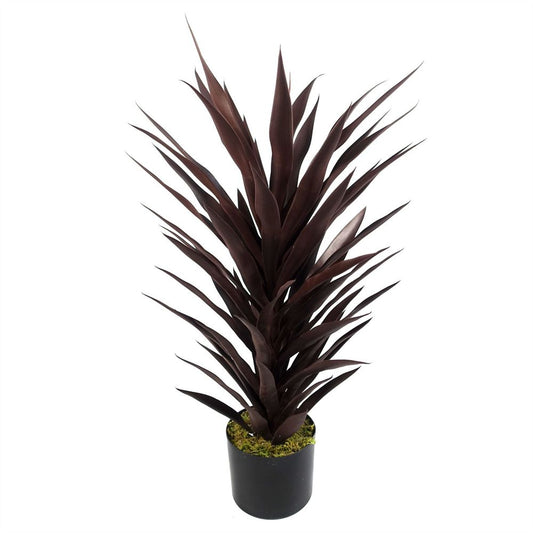 85cm Artificial Dark Red Yucca Plant, Lifelike and Stylish Décor