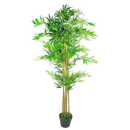 150cm (5ft) XL Artificial Bamboo Trees with Elegant Gold Metal Planter