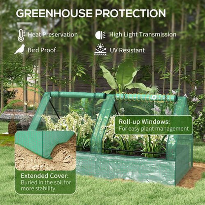 2-in-1 Raised Garden Bed with Greenhouse Cover for Optimal Growth