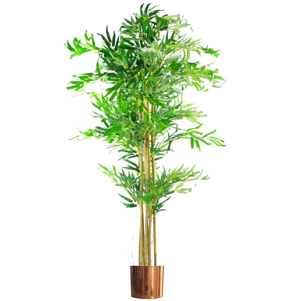 150cm (5ft) Realistic XL Artificial Bamboo Trees with Copper Metal Planter