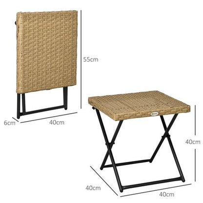 Folding Rattan Coffee Table - Stylish, Durable, Space-Saving Design