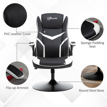 Height Adjustable Racing Office Chair in PVC Leather for Gaming and Office Use