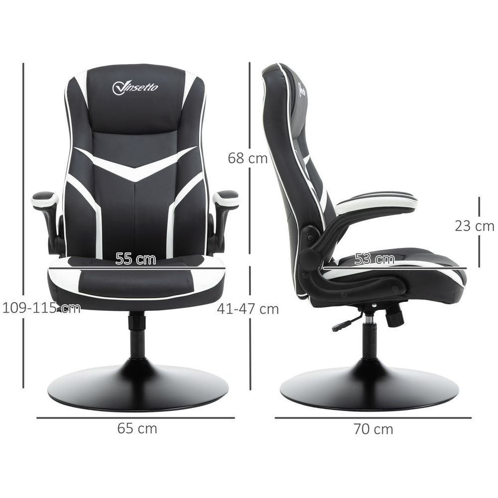 Height Adjustable Racing Office Chair in PVC Leather for Gaming and Office Use