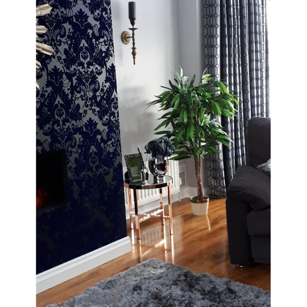 120cm Artificial Mango Tree Plant with Stylish Metal Planter for Home Decor