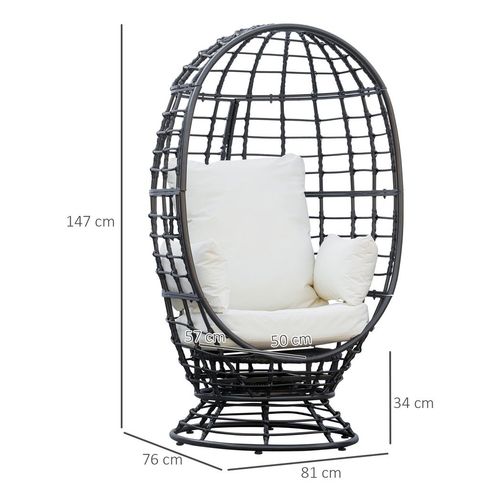 Ultimate Swivel Egg Chair – Stylish Rattan Patio Lounger with Plush Cushion