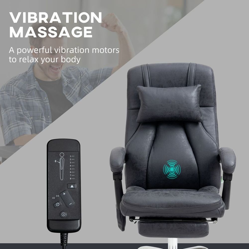 High Back Massage Office Chair with Remote-Controlled Vibration Point Headrest