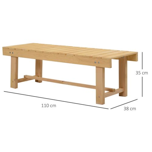 Rustic Fir Wood 2-Seater Patio Bench - Outdoor Elegance Awaits!