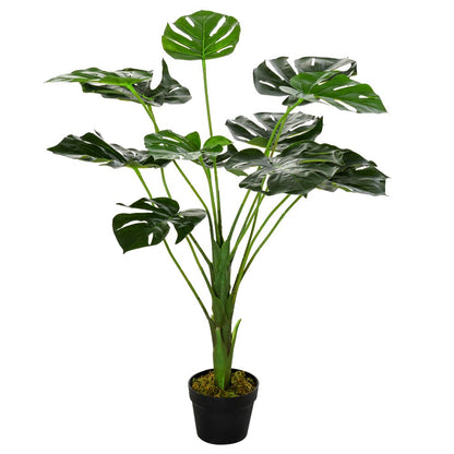 85cm Artificial Monstera Tree with 13 Leaves and Nursery Pot for Exotic Indoor Decor