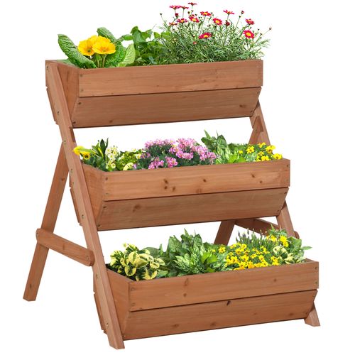 3-Tier Wooden Elevated Garden Bed Kit - Bloom in Style!