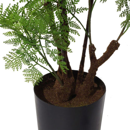 90cm Artificial Fern Plant with Natural Moss Base Foliage